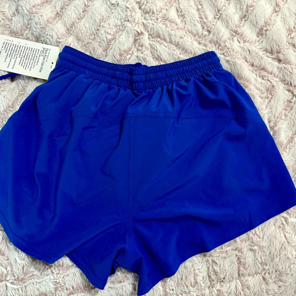Blue Lululemon Pace Rival High-Rise Short 3" NWT - Picture 2 of 3